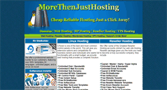 Desktop Screenshot of morethenjusthosting.com